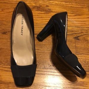 Ellen Tracy Black Patent Leather Heels